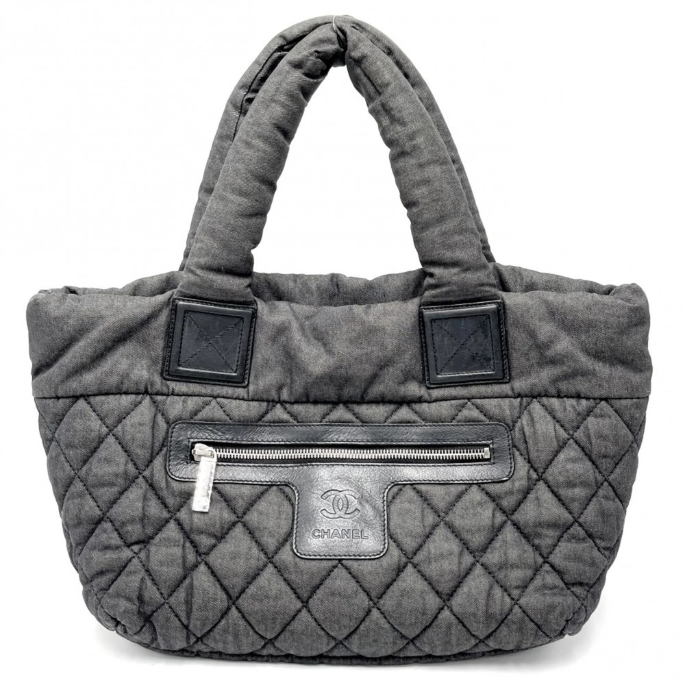 Chanel Women's Coco Cocoon PM Reversible Tote Bag, Mark, Matelassé, Canvas/Ny...